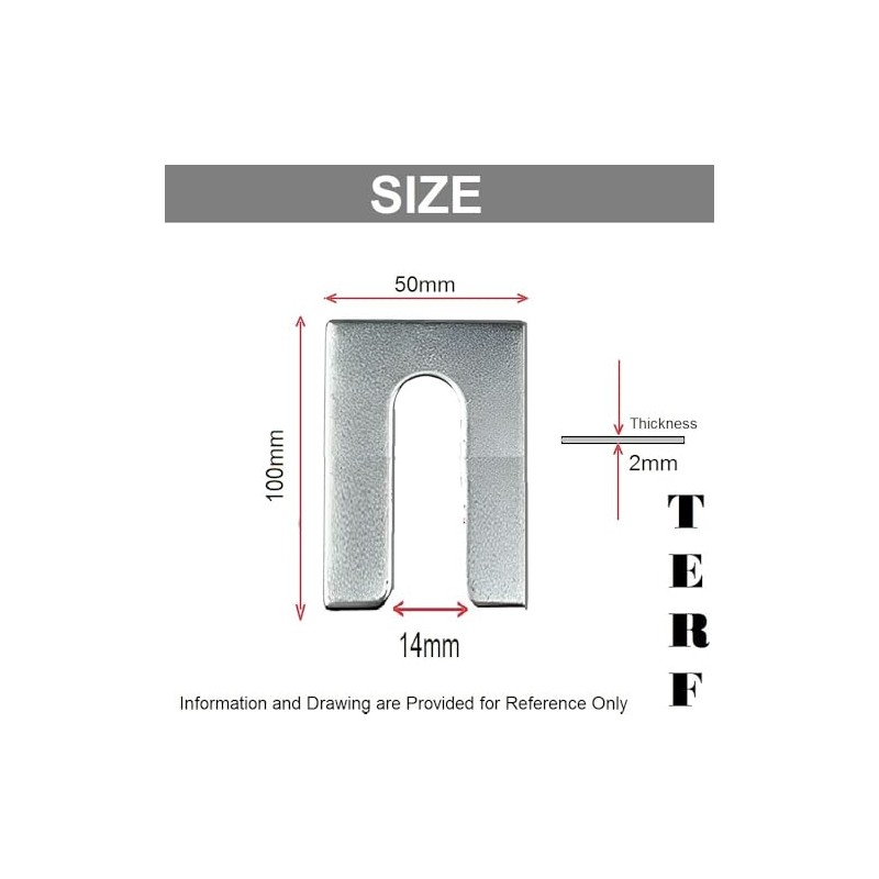 TERF® 50mm X 100mm X 2mm with 14mm Slots Galvanised