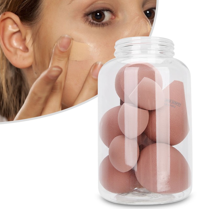 MAANGE 8pcs Sponge Makeup Blender Wet Dry Dual Use Cosmetic