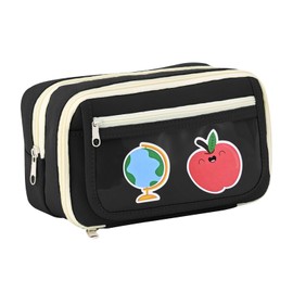 Estuche para Lpices de Gran Capacidad,Cartucheras Escolares,con 2 Notas Autoadhesivas,Estuche de Lpices con Compartimento Expandible,Organizador de...