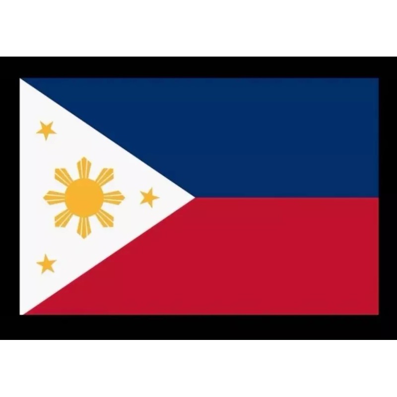 Unbranded 2"x 3" PHILIPPINES Flag Patch- Easy iron on (heat