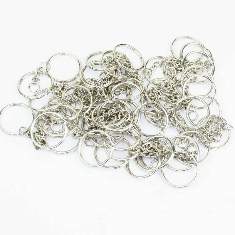 20MM Split Ring with Chain and Screw Key KEYRINGS Keyring