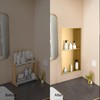 SaniteModar Shower Niche 12" X 24", Brushed Gold Stainless Steel