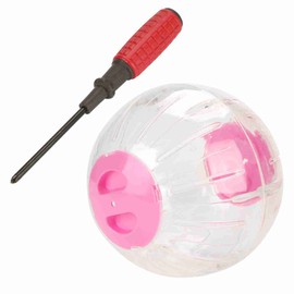 18.5cm New Fashion Plastic Small Pet Hamster Gerbil Toy Running Activity Exercise Ball(Pink)