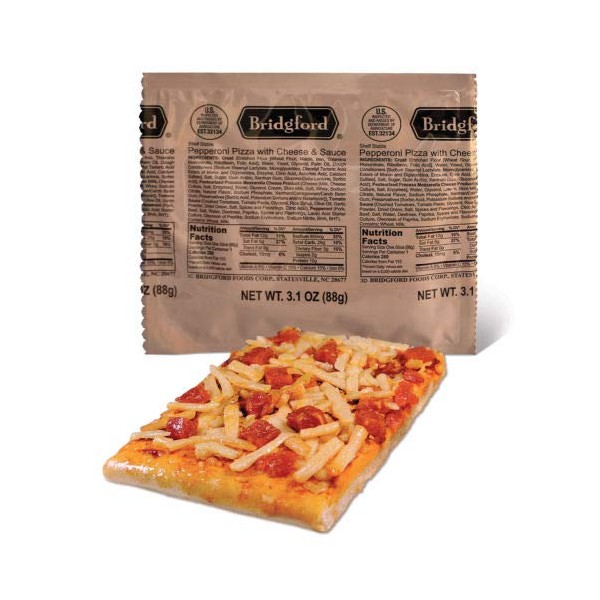 Bridgford Pepperoni Pizza With Cheese MRE Survival Food - 3 Pack
