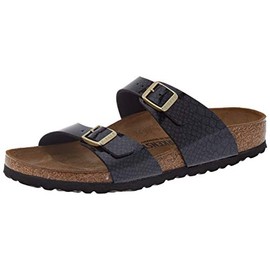 Birkenstock Sandales Sydney Birko-flor Magic Snake Black, Women’s Sandal, Noir Magic Snake Black, 4.5 UK (37 EU)