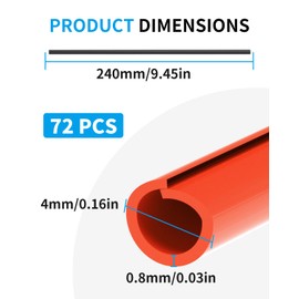 E-riding 72Pcs Dirt Bike Spoke Covers, Universal Dirt Bike Spoke Skins Wheel Wraps for 8"-21" Rims, Fits Dirt Bikes, Dirt Pit Bike, Wheelchairs, Spoke Protector and Decoration - Orange