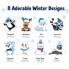 1.5 inches 500pcs Winter Animal Stickers Roll, Christmas Envelope Seals