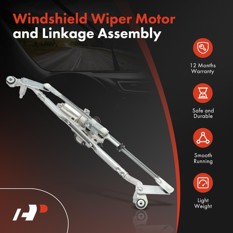 A-Premium Front Windshield Wiper Motor and Linkage Assembly Compatible with