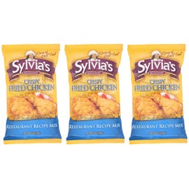 Sylvia's Sylvia's Crispy Fried Chicken Mix, Chicken Fry Seasoning Mix for Perfect Fried Chicken, Make Crispy Fried Chicken at Home, 10oz bag (Pack of 3)