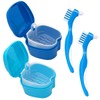 Denture Cleaner Box and Brush Set - 2 Pack Denture