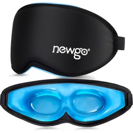 NEWGO Máscara De Ojos De Gel Refrescante 3D, Suave Y Fría, Con Terapia De Frío Y Calor Sin Presión Ocular. Ideal Para Dormir Y Aliviar La Hinchazón, Las Ojeras, La Sequedad Ocular, Los Dolores De Cabe