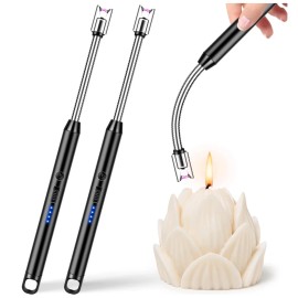endlessaislesstore 2 Pack Rechargeable Electric Candle Lighters - USB Plasma Arc Lighter Flexible