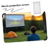 TEHAUX Portable White Projection Screen for Indoor Outdoor Use High