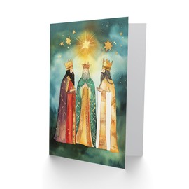 Artery8 Star Of Bethlehem Three Kings Wise Men Blank For Him Or Her Art Xmas Festive Christmas Card