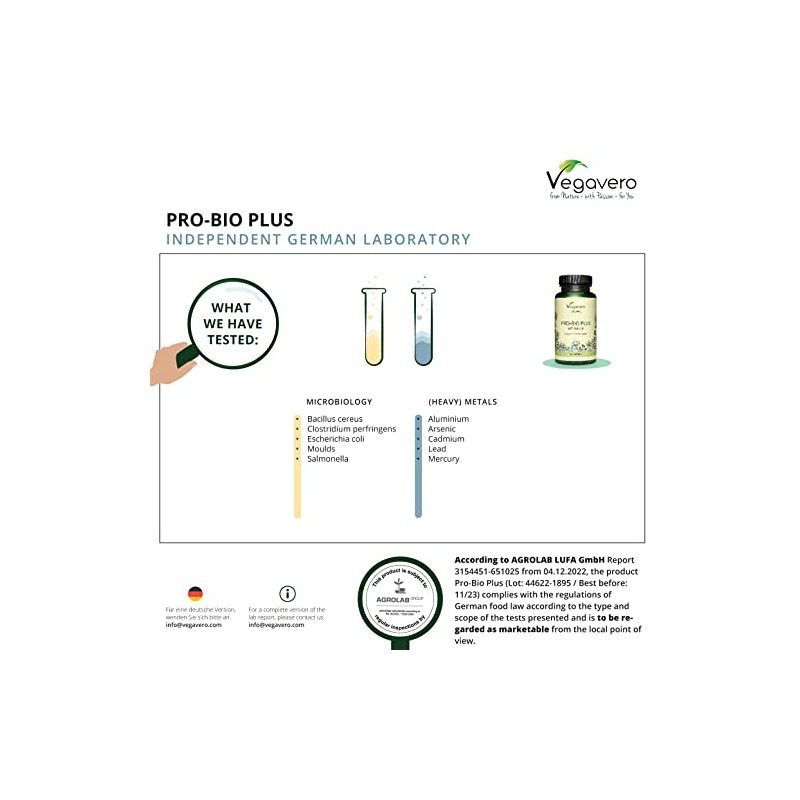 Probiotics & Prebiotics Vegavero® | 100% Organic | 10 Strains
