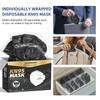 KN95 Face Masks Black Adults - 100 Pack Disposable Masks