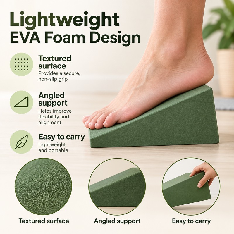 Yoga Wedge Blocks for Stretching & Squats – EVA Foam