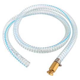 8.2FT 1/2" Heavy Duty Siphon Hose - Self-Priming Jiggler Pump for Boats, ATVs & Tractors Brass Nipple w/Metal Buckle, Fuel Transfer Tube for Gasoline Fuel Gas, fish tank water exchange and drainage