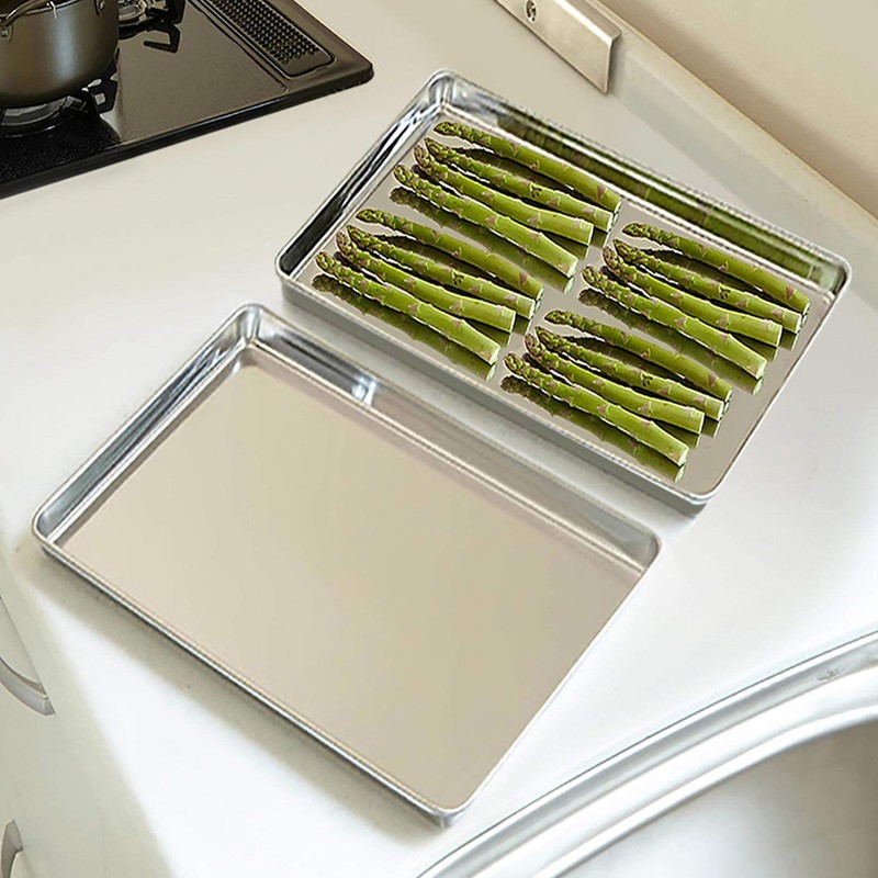 TeamFar Baking Sheet Set of 2, Baking Pans Tray Cookie