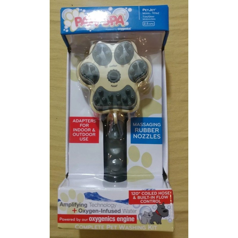 Paw Spa Jet Shower Pet Washing Kit Massaging Rubber Nozzle