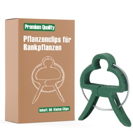 Miuezuth Pack of 96 Plant Clips for Tomatoes, Cucumbers, Climbing Roses and Other Climbing Plants, Sturdy High-Quality Plant Clips, Trellis for Plants (96 Small)