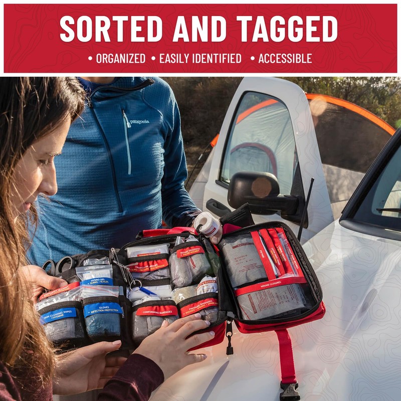 Surviveware 98 Pcs Comprehensive Premium Survival First Aid Kit -