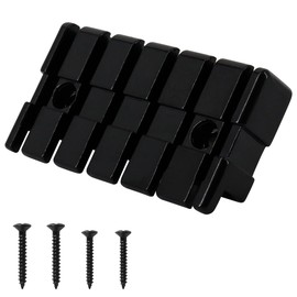 Domofa 6 String Headless Guitar Locking Nut String Lock Nut for Guitar Replacement Parts (Black)