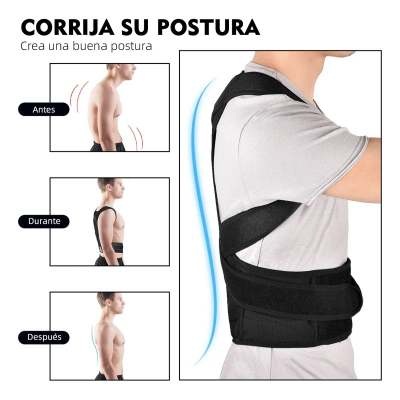 Corrector Postura Espalda Para Hombre Y Mujer Ajustable Faja
