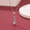 FaithHeart S925 Celtic Knot Necklace Women Birthstone Pendant Necklaces Sterling