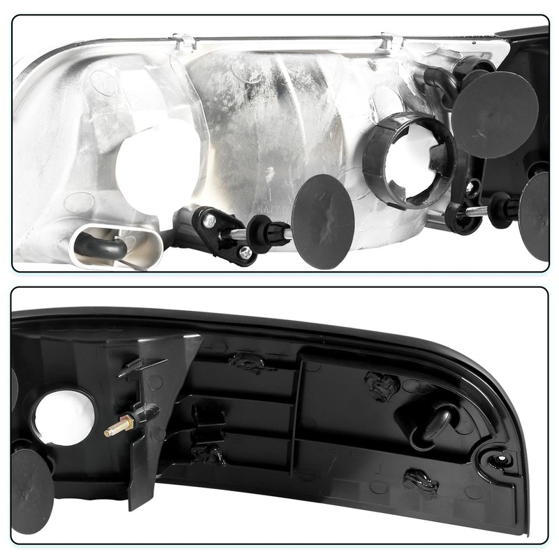 TUSDAR Headlight Assembly Set with Corner Lights 4pcs for 98-11