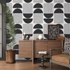 VEELIKE Black and White Modern Mid Century Wallpaper Peel and