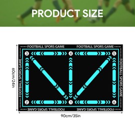 Connextion Football Training Mat, 90 x 60 cm Football Mat, Non-Slip Shock Absorbing Football Mat, Sports Mat, Training Mat, Football Training Accessories, Improves Football Skills for Children