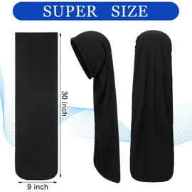 Twistover 2 Pcs Jumbo Black Dreadlock Cap Hair Dreads Head Wrap Loc Wraps for Dreads Hair Accessories for Men Women Sleeping(30 Inch)