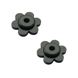 lasenersm 2 Pieces Garden Flag Rubber Stoppers Flag Stops Rubber Garden Flag Stoppers Plum Flower Shaped Flag Pole Stopper Yard Flag Stoppers for Garden Flag Pole Stand, Black
