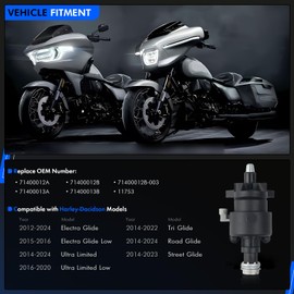 Upgrade 71400012B Ignition Switch Lock Housing Assembly Fit for 14-24 Harley Davidson Electra Road Street Tri Glide Touring Ultra Limited 2014-2024 Fork Lock Replace#11753 71400012B-003