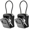 Behogan Set of 2 Key Safe with Number Code, Key