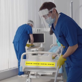 ChromaLabel 2 Inch Do Not Use Continuously Imprinted, Clean Remove Adhesive Neon Yellow Tape with Black Imprint, 40 Yard Roll