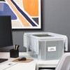 STAPLES Hanging File Folder Box, Storage Bin Organizer, Wing Lid,