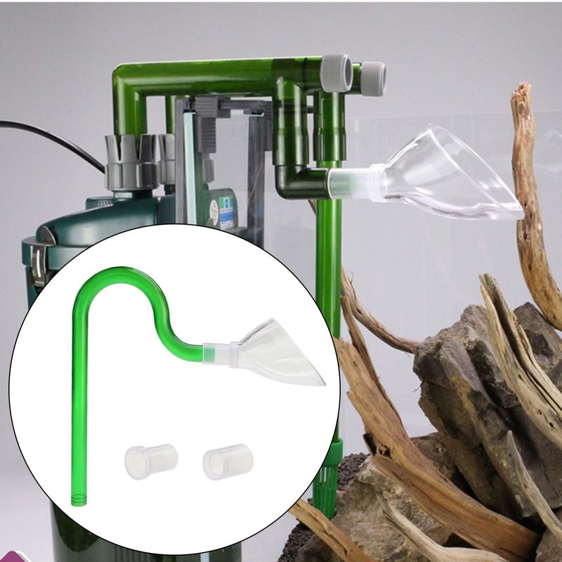 Sharplace Aquarium Lily Pipe Outflow with Surface Accessories for Water