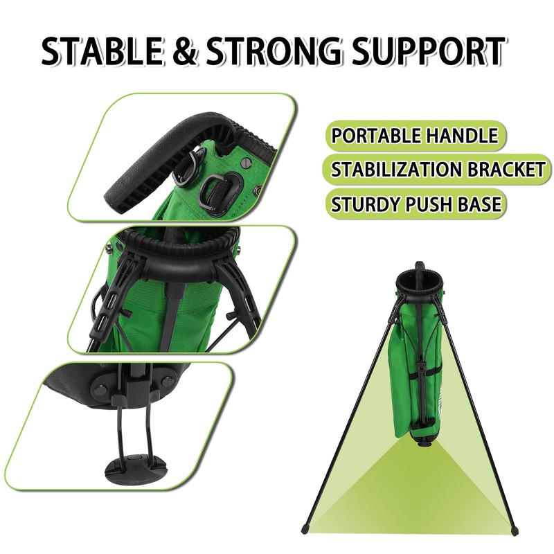 Golf Stand Bag Lightweight Small Medium Carry Bag 2-3 Way