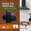 10 Inch Black Hooded Wall Vent Cover with Screen and