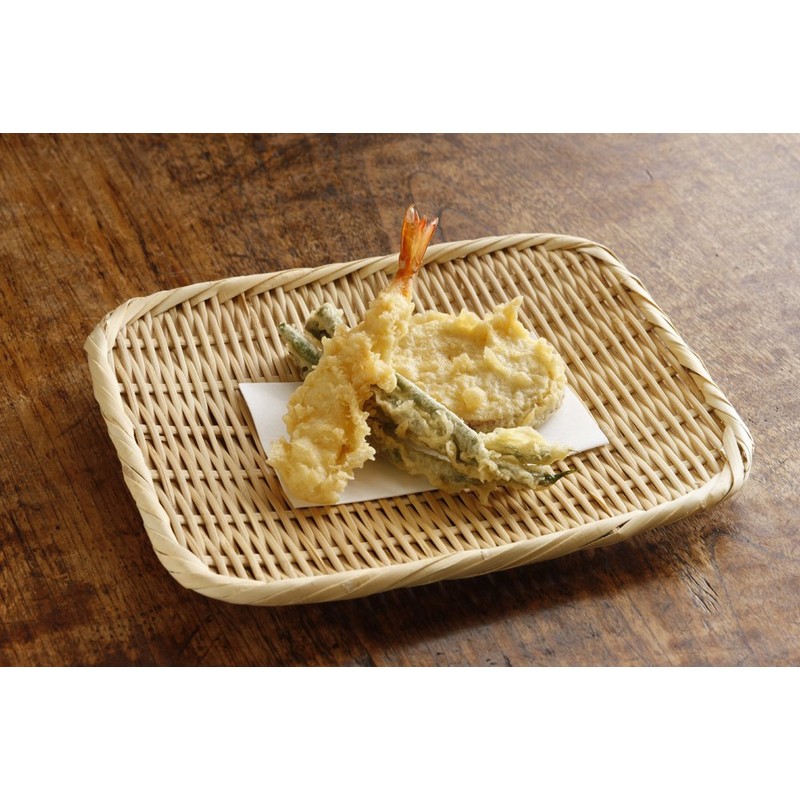 Kagoya 7014 Special Square Basin Colander (Bamboo Strainer Colander) Approx.