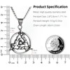 YWMAN Three Hares Necklace, Celtic Triple Hares Pendant, Stainless Steel