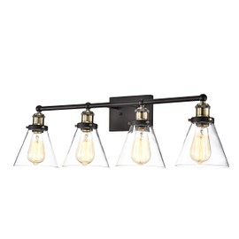 Chloe Lighting Bonnie Contemporary 4 Light Rubbed Bronze Bath Vanity Fixture 32" Width