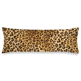 Leopard Print Body Pillow Cover,Cheetah Print Decorative Pillow Cases,Cheetah Safari Wild Animals Tiger Skin Texure Soft Cushion Long Pillowcase with Zipper Bedding Pillow Case for Bedroom,20"x54"