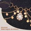 Sixexey Boho Sequin Head Chain Egyptian Gold Headpiece for Women
