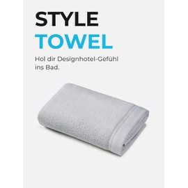Sowel® Premium Hand Towel 50 x 100 cm, 100% Organic Cotton, Made in Portugal, Light Grey