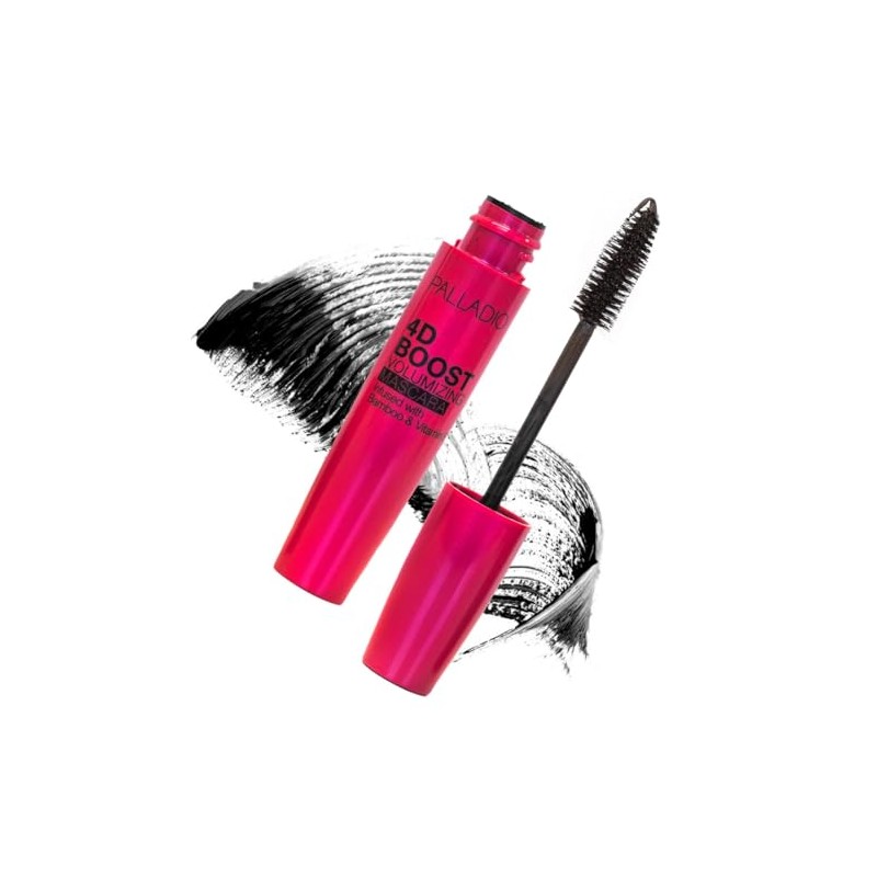 Palladio 4D Boost Volumizing Mascara Para Pestañas, Black