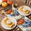 Artscope Pumpkins Eucalyptus Leaves Fall Table Runner,Autumn Seasonal Kitchen Dining