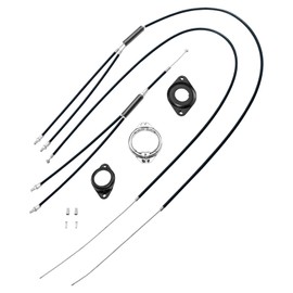 TSTRAUM BMX Bicycle Gyro Brake Cable Front + Rear (Top + Bottom) Spinner Rotor Cable Rotor Set Kit (Black)